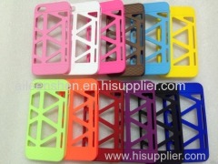 PC material cell phone case for Iphone4S(smooth surface bird nest style yellow color)