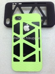 PC material cell phone case for Iphone4S(smooth surface bird nest style green color)