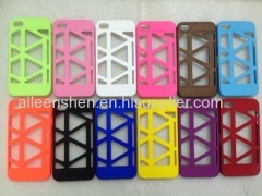 PC material cell phone case for Iphone4S(smooth surface bird nest style green color)