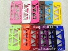 PC material cell phone case for Iphone4S(smooth surface bird nest style green color)