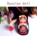 PC material cell phone case for Iphone4S(smooth surface Russia Doll with Chain black color)