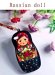 PC material cell phone case for Iphone4S(smooth surface Russia Doll with Chain black color)