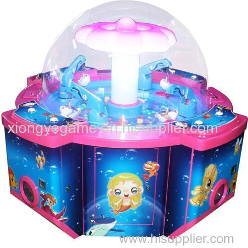 2014 new coming popular rainbow paradise toy claw crane game machine for 4 kids