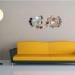 Fashion round shaped wall mirror stickers1MM thickness mirror stickers 35 stars home decor