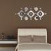 hot sale sweet and fashion bedroom decorations 13 piece of circles 1MM thick wall stickers