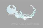 wholesale silver wall sticker PS wall decal 1MM thickness round mirror stickers for home