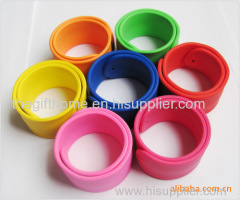 slap bracelet rubber band silicone wristband