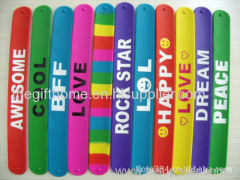 slap bracelet rubber band silicone wristband