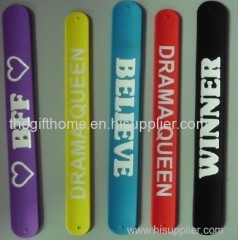 slap bracelet rubber band silicone wristband