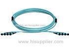 Blue Single mode 12 Fibers MPO MTP Optical Patch Cord SM , MM , OMS