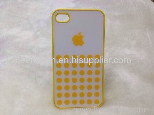 PC material cell phone case for Iphone5S(smooth surface acrylic pattern yellow color)