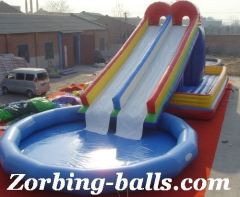 Inflatable Pool with Water Slides