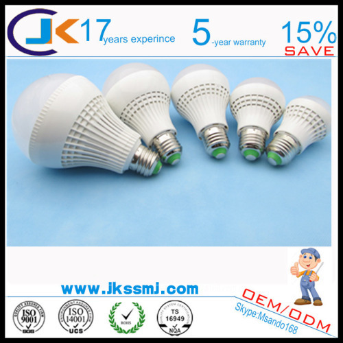 factory price 3w to 12w E27 led light bulb