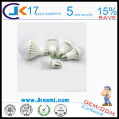 factory price 3w to 12w E27 led bulb 5W