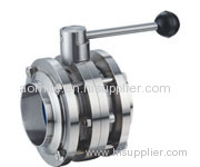 sanitary stainless steel three-piece valve