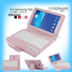 Valuable Made in China Bluetooth Keyboard Case for Samsung Tab 3 Lite T110/T111