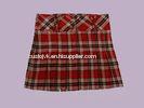 Full size girls short plaid skirts junior school uniform in Red