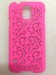 TPU material mobile phone case for Samsung S5(smooth surface palace flower style pink color)