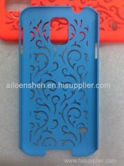 TPU material mobile phone case for Samsung S5(smooth surface palace flower style pink color)