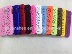 TPU material mobile phone case for Samsung S5(smooth surface palace flower style pink color)