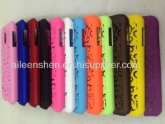 TPU material mobile phone case for Samsung S5(smooth surface palace flower style pink color)