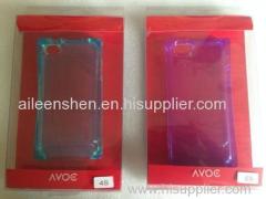 TPU material mobile phone case for Samsung S5(smooth surface ice block shape transparent dark blue color)