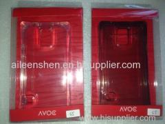 TPU material mobile phone case for Samsung S5(smooth surface ice block shape transparent dark blue color)