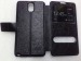 TPU material mobile phone leather case for Samsung7200(fashionable style leather case with stand black color)
