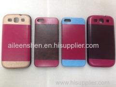TPU and leather material mobile phone case for Iphone5(fashionable style red color)