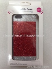 TPU and leather material mobile phone case for Iphone5(fashionable style red color)