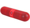 Mini Multi Function SD FM Radio Bluetooth Powerful Pill Shape Speaker With Mic FiveStar Red