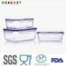 Vacuum Rectangular Pyrex Glass Containers Microwaveable Air Tightness