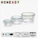 Transparent Pyrex Glass Lunch Box Food Containers , Good Swcratch Resistance