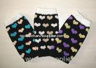 Bilateral Cashmere Knitted Arm Warmer Fingerless Gloves with Jacquard For Ladies
