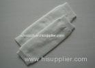 Acrylic White Long Knitted Arm Warmer Fingerless Gloves For Women in Winter