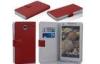 Waterproof Red Protective PU Leather Case Wallet , Otterbox Cell Phone Case