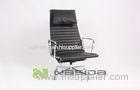 Chromed Aluminum Ergonomic Office Furniture Chiars / Lounge Chair with 4 Fixed Legs