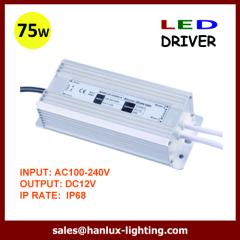 75W Waterproof LED power supply