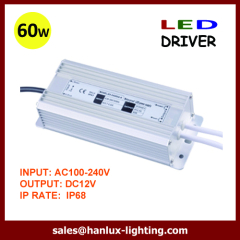 60W DC12V Waterproof LED driver