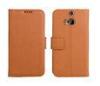 Orange Leather Mobile Phone Case Dust - proof , Soft Phone Covers For HTC One M8