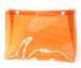 Watertight Makeup Clear PVC Bags with Button , Colored Transparent