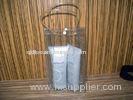 OEM Cosmetic Clear PVC Bags , Watertight PVC Bag with Handle