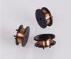 Black Plastic Vertical Bobbin Coil , Copper Wire Toroid Bobbin Winding