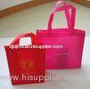 Retail recycling nonwoven shopping bag with customized logo , Pink color