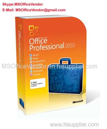 100% Genuine Microsoft Office Professional 2010 Key