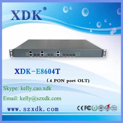 4PON OLT GEPON OLT Supports Integrated IP Voice IPTV CATV SAME AS FIBERHOME OLT