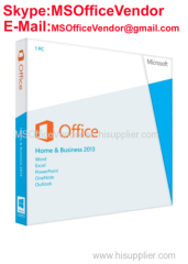 100% Genuine Microsoft Office 2013 Home and Business key license code coa label