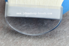 Clear handle half moon compact blush brush