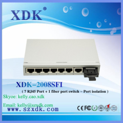8*Port Fast Ethernet Switch with 1 FE SFP port & 7 10/100M RJ45 ports