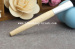 Wood handle black hair blush brush